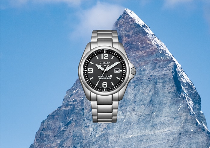 『シチズン プロマスター × mont-bell』コラボレーションモデル キービジュアル。