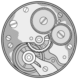 メンテナンス前の機械式時計