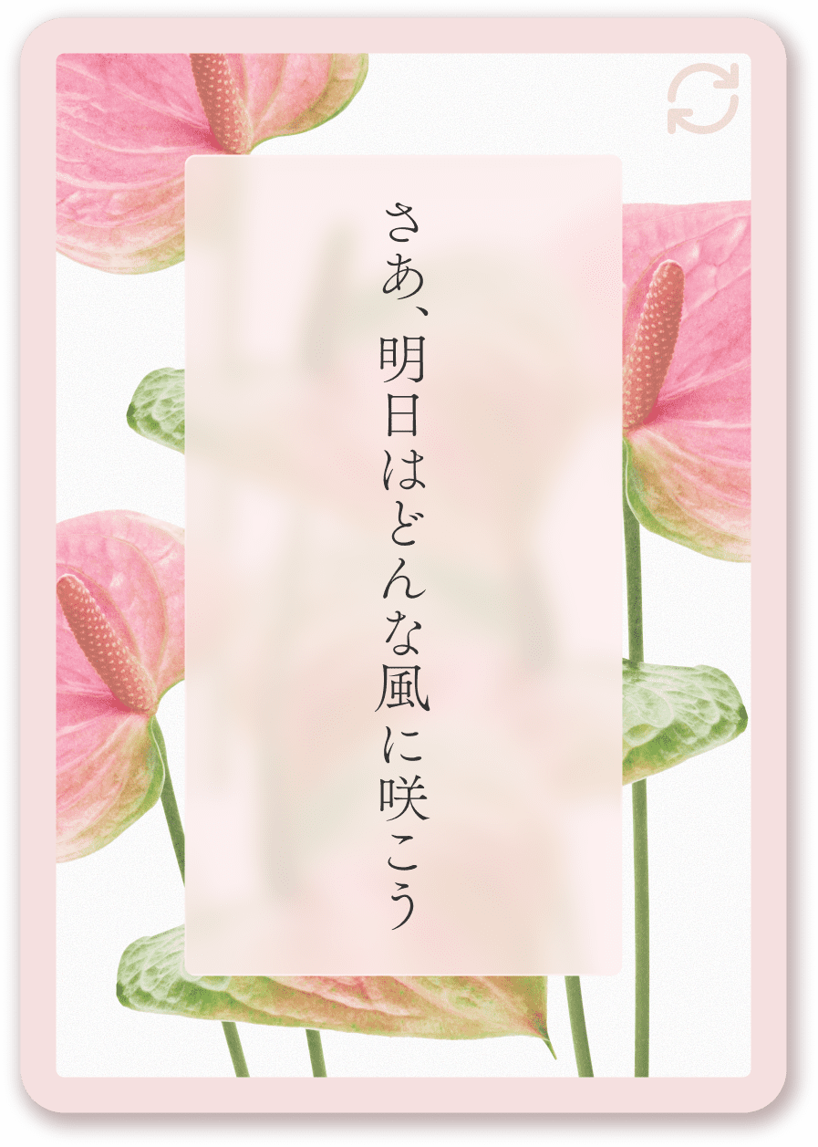 さぁ、明日はどんな風に咲こう